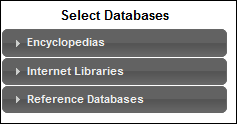 Select Databases search options