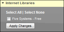Internet Libraries search options