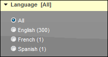 Language search options