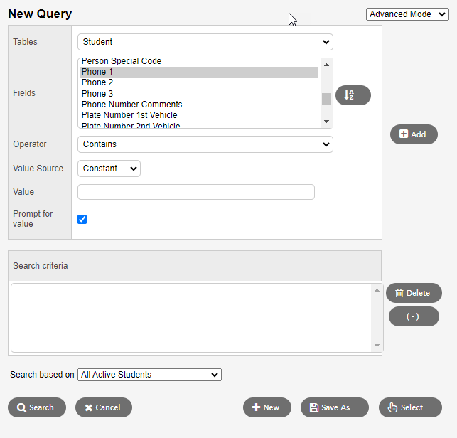another Advanced mode query example.