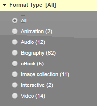 Format type search options